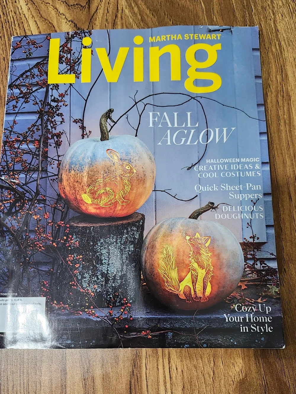 Martha Stewart Living Magazine Oct 2018 Fall Aglow Halloween Ideas Recipe Cards - Picture 1 of 15